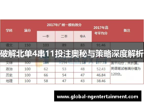 破解北单4串11投注奥秘与策略深度解析